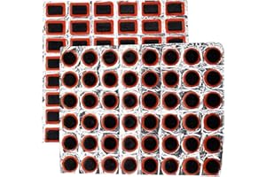 KZNKZN 96 toppe quadrate + toppe rotonde, toppe in gomma per forature del tubo della bicicletta, kit di riparazione per pneumatici di bici, kit di riparazione per riparazione di forature per bici da strada,