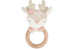 Bieco | sonaglio neonato 0-3 mesi | anelli | giochi legno | prima infanzia | sonaglio morbido
