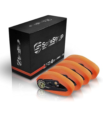 Sangle Cliquet 3000kg 4 Sangles D'arrimage Cliquet 3000kg SENENQU - 6m X 38mm Polyester, Crochets Acier Pour Transport Sangle Arrimage Cliquet