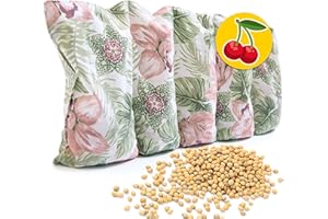 Amilian, cuscino termico con noccioli di ciliegia, 55 x 20 cm, cuscino termico imbottito con noccioli di ciliegia, cuscino per bambini e adulti, ideale come cuscino da massaggio, clematide