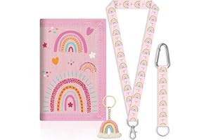TCRZHHRX Monedero Triple Niña 6-12 Años | 3 Bolsillos Antimanchas (Tarjetas/Monedas/Billetes) | Correa Antipérdida + Llavero Arcoíris | Regalo Cumpleaños/Comuniones/Colegio