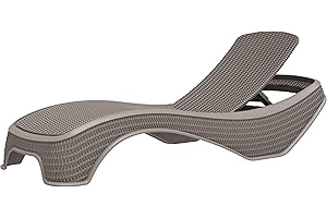 Homeology MALDIVES Grey Prestigious Outdoor Rattan-Style Adjustable Sun Lounger Pre-Assembled
