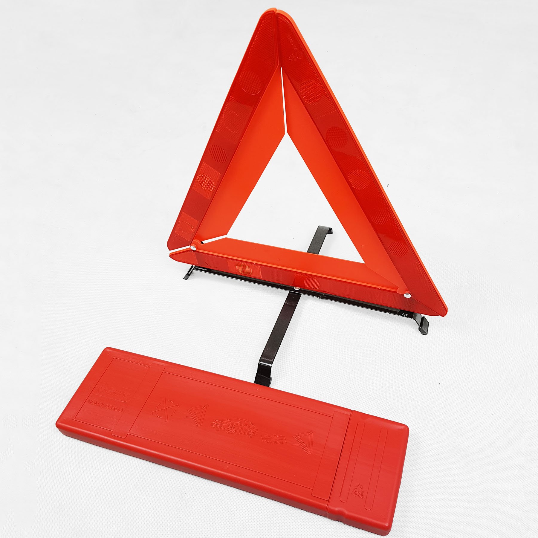 Tekbox-Folding-Car-Warning-Safety-Triangle-in-Protective-Plastic-Case-Reflective-Red-Hazard-EU-Emergency-Breakdown-For-Car-Van-Truck-Lorry