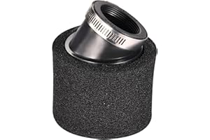 GOOFIT 45mm Filtro De Aire Universal Doble Espuma Esponja Limpiador Boca De Ángulo Bisel Negro Reemplazar para 50cc 70cc 90cc 110cc 125cc Dirt Bike Motorcycle go Kart ATV Quad Scooter