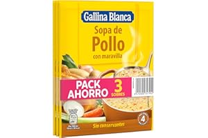 GALLINA BLANCA Sopa de pollo y maravilla pack 3 sobre 85 g