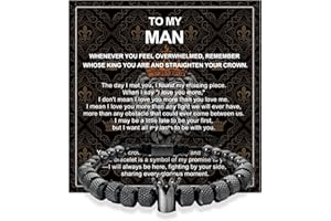 VGWON Gifts for Men, Mens Gifts, Gifts for Dad Leather Bracelet Gifts for Man Dad, Birthday Gifts for Men Dad, Dad Christmas Gifts, Anniversary Valentines Gifts Bracelets for Boyfriend Husband Fiance