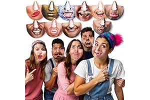 MIJOMA 15er Set Nasenmasken – Lustige Party-Masken für Erwachsene, Fotobox Verkleidung, Hochzeit, Geburtstag, JGA, Mitbringsel, Deko-Spaß für unvergessliche Feiern