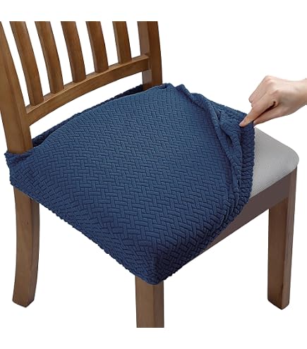 SPRINGRICO Coprisedia Elasticizzati Beige Floreale (6 Pezzi): Rinnova La Tua Sala Da Pranzo - 3