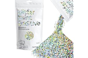 Hemway Oro Plata holográfica del brillo de la pintura Aditivo Chunky 1/40" de 0,6 mm para emulsión pinturas al agua - Interior y exterior pared, de techo, de madera, barniz - 100 g / 3,5 oz