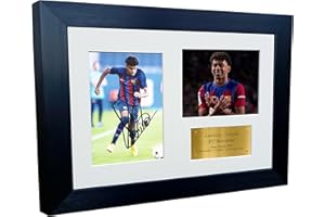 Kitbags & Lockers 12x8 A4 podpisany Lamine Jamal Barcelona Hiszpania z autografem podpisany podpis zdjęcie zdjęcie ramka piłka nożna piłka nożna plakat prezent G