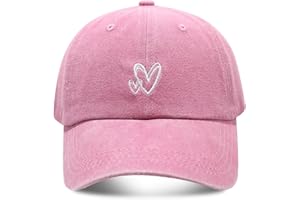 MAZELIKEHOOD Baseball Cap Adjustable Cotton Breathable Sport Casual Unisex Heart Sun Hat for Women Men