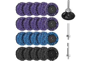 Kizaten 20 Pezzi Dischi per la Pulizia Grossolana,Disco Abrasivo CSD da 50 mm,Dischi Abrasivi per Smerigliatrice Angolare,Vernice,Saldatura a Ruggine,Pulizia e Rimozione