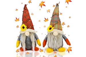 Covienapp 2 Pack Fall Gnome Halloween Gonk Autumn Thanksgiving Gonks for Halloween Festival Parties Store Bar Shopping Mall Table Fall Decorations