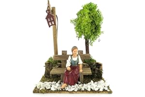 Ferrari & Arrighetti Accesorios Belén: Mujer sentada con farola de 3,5 V - Colección Bertoni