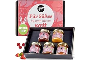 Gepp's Feinkost Frühstück Marmeladen Set zu Ostern I Mini Konfitüren in verschiedenen Geschmacksrichtungen I Ostergeschenk mi
