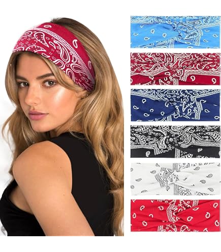 FULZTEY Fasce per capelli da donna, alla moda, larghe, vintage