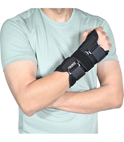 Bort Wrist & Thumb Splint – Removable Support For Carpal Tunnel, Fractures, And Pain (Blue, Large, Left) - View #4