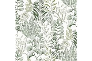 Fiula Papier Peint Autocollant Tropical Film Adhésif Pour Meubles 41CM x 5M Floral Mural Film En Vinyle Imperméable Bricolage Revêtement Salon