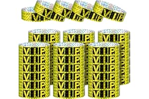 HAIFAFAFAING 200 Stück Einlassbänder 19 X 250 mm Eintrittsbänder Event Armbänder Papierarmbänder Einlassbändchen für Festival Partys Konzerte Vergnügungsparks(Gelb)