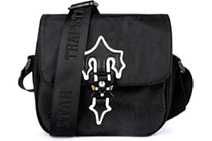 Boyigog Trapstar Bag Fashion Brand Bag Fashion Shoulder Bag Border Oxford Fabric Hip Hop Crossbody Bag (Black), black