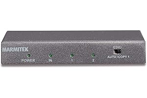Sdoppiatore HDMI 4K60 - Marmitek Split 612 UHD 2.0 - 1 ingresso / 2 uscite - Ultra HD - Splitter HDMI - 3840 x 2160-60 Hz - HDR - 18 Gbs - HDCP 2.2 - Interruttore EDID - Amplificatore integrato
