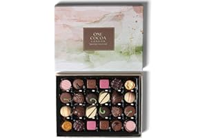 One Cocoa London Award Winning Luxury Artisan Chocolate Gift Box | Handmade Signature Love Collection | 24 Chocolates | Gift for Birthday, Anniversary, Summer Collection. Varies Box Designs