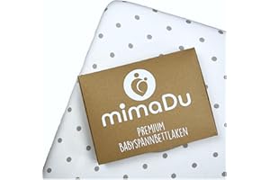 Sábanas maxicuna mimaDu 140 x 70 sábanas Cuna 60x120 Algodon sábana Bajera Cuna 120x60 sábanas 140x70 sábana Hamaca guardería sábanas 70x140 Infantil | 100% algodón Peinado (Puntos)