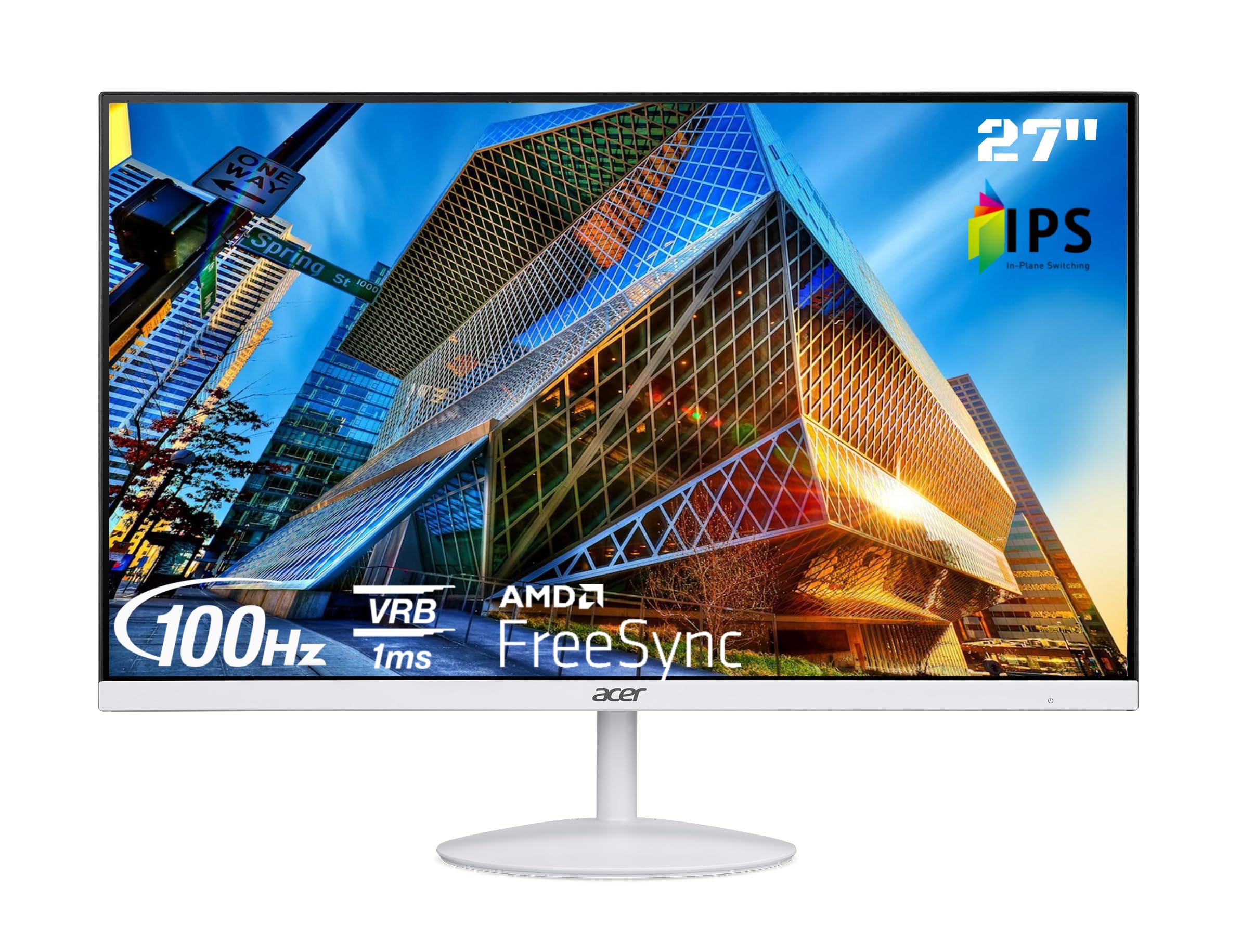 Acer SA272E 27 Inch Full HD IPS Ultra Slim (7.2mm Thick) Backlight LED LCD Monitor I Zero Frame I 100Hz Refresh I 1 MS VRB I 