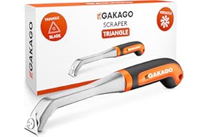 Gakago Power Scraper - High-Quality Triangular Scraper Blade Made of Durable Tungsten Carbide - Ergonomic & Non-Slip Universal Scraper for Wood, Metal, Concrete or Stone - Lightweight & Handy