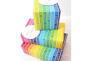 Abacus Cards – Rainbow Stripe Wrapping Paper – 2 Sheets & 2 Tags - Plastic Free & Fully Recyclable