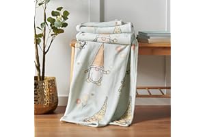 Catherine Lansfield Spring Gonks Plaid Polaire 130 x 170 cm Vert Menthe