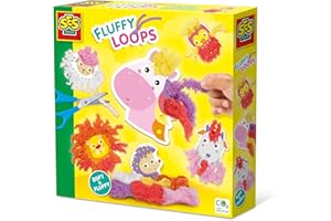 SES Creative 14010 - Fluffy Loops - Animaux en Fil Doux, créez Vos Propres Animaux Moelleux, Technique Simple, pour Les Jeunes Enfants