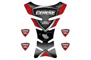 BLACK DOVES GRAPHICS Protection de réservoir adhésive en résine compatible avec moto Ducati Corse