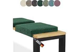 ‎LYCCE Lycce Klemmkissen 1 Leiste, Bequeme Bankauflage aus Cordstoff mit extra Polsterung, grün, für Banktiefe ab 35 cm
