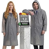 Poncho Lluvia EVA Reutilizable Pack 2 Unisex Chubasquero Impermeable Reutilizable Vicloon - Pack De 2 Ponchos Con Capucha, Ligero Y Para Viajes O Senderismo Chubasquero Impermeable Vicloon