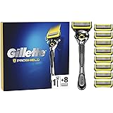 Gillette ProShield REGOLABARBA UOMO, 1 Rasoio a Mano Libera, 9 Lamette da Barba da 5 Lame, Delicatezza Insuperabile con Manic