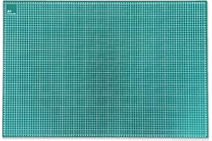 ONESTO Cutting Mat Craft Mat Flexible Non Slip Craft Cutting Mat with Accurate Guide Grid Lines Design for Cutting Fabric, Paper, and Cards Double Sided self-Healing Cutting mat, Green