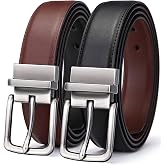 BULLIANT Men's Belt, Reversible Leather Belt 31 mm, Size Fit | A reverse for 2 colours, gift packaging