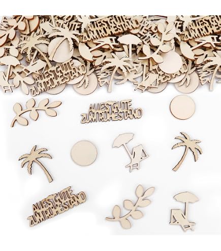 Confettis Pailletés Retraite - Lot De 100 Pièces, Motifs Divers (chaise à Bascule, Cocotier...), 2,5 à 5,5 Cm, Double Face