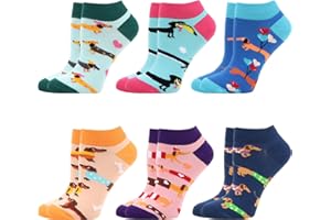 WeciBor Women's Colorful Funny Novelty Low Cut Ankle Casual Cute Cotton Socks