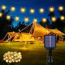 CHRONUS - Catena Luminosa Esterno 12m 100led Lucine A Energia Solare 8 Modalita Luci Di Stringa A Globo Per Festival Per Giardino Patio Albero Bianco Caldo 9331562873650