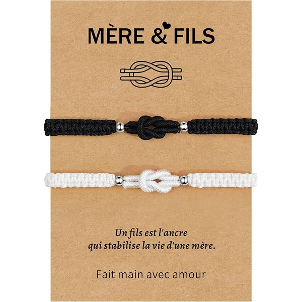 bracelet mère et fille ensemble de 2 bracelets en forme de coeur assortis bijoux cadeaux d'anniversaire pour mère et fille filles