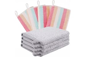 GRBAIN 8 Piezas Manoplas Baño Toallas Baño Toalla Facial Toalla Cara Toalla Microfibra Toallas Lavabo Esponja Bebe Recien Nacido Toalla Desmaquillante Reutilizable Limpieza Facial 15x21cm Franela-A