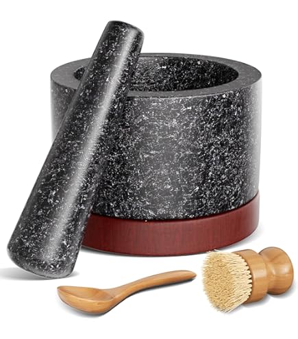 Set Di Mortaio E Pestello In Pietra Di Granito Di Marmo Bianco Grigio Nero Piccolo All'ingrosso