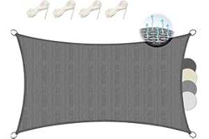 Sol Royal SolVision HS9 Lona de Sombra Antracita Rectangular - Toldo Transpirable para terraza jardín casa de Playa HDPE Protección UV Protección Solar 200x400 cm