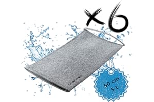 Barriere Antiallagamento – Confezione da 6 Barriere Anti allagamento Mobili da 5 L di Acqua Acificata per Garage, Case, Scantinati, Porte, Sacchi Barriere anti Alluvione – 50 x 25 cm - LABA-TEX