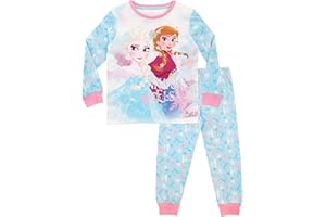 Disney Pigiama Frozen Bambina | Pigiami Cotone Lungo | Pigiamone Principesse Pijama Anna e Elsa per Bambini