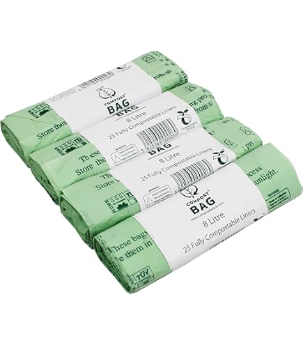 All-Green 8 Litre Compostable Kitchen Caddy Liners-100 Bags