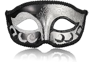 MYSEUNI Maskenball-Maske für Herren, venezianische Retro-Maske für Herren, Halloween, Maskenball