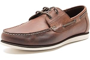 Thomas Crick Men's Helford 2 Eyelet Gibson Casual Boat Shoe